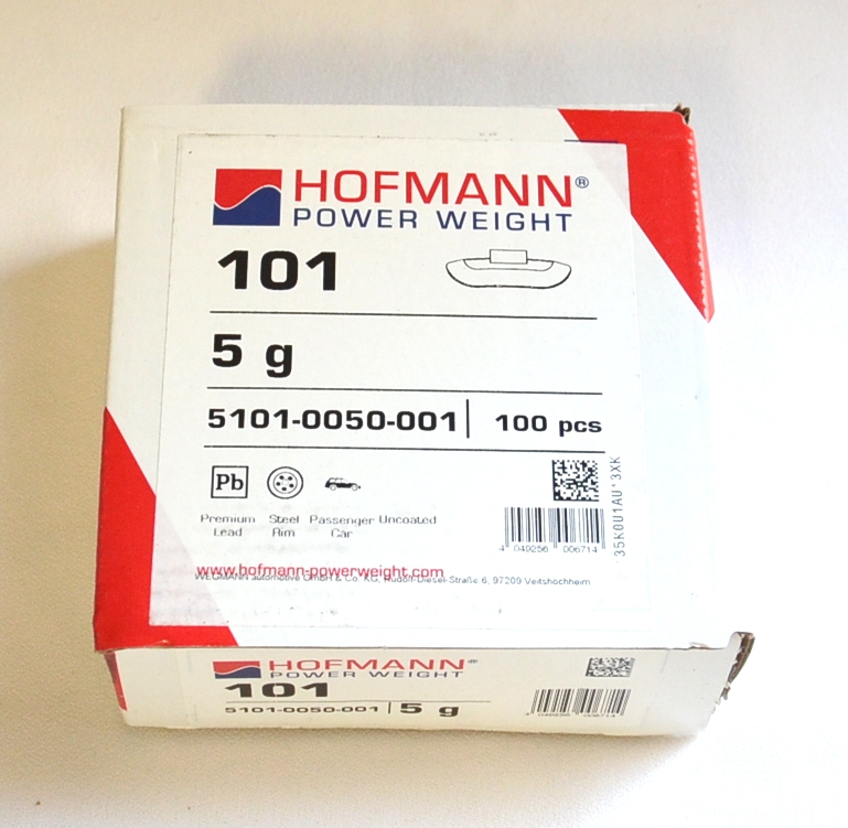 Ciężarki nabijane do felg stalowych Hofmann 101 5g